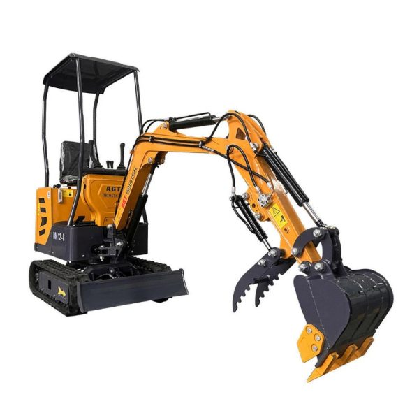 1 Ton 2024 AGT Mini Excavator W/ SIDE SWING BOOM & HYDRAULIC THUMB | AGT DM12-C