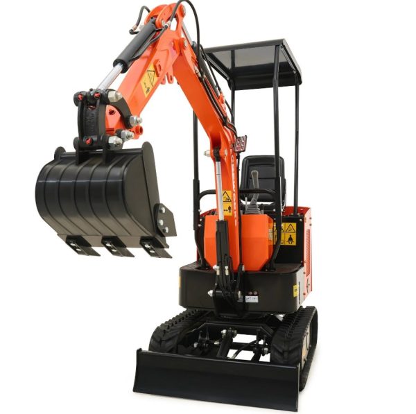 CREWORKS 13.8 HP Kubota Engine 1.1 Ton Mini Excavator with All-Terrain Tracks