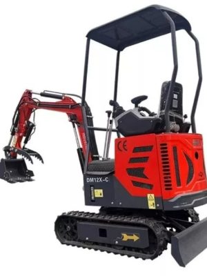 AGT-DM12X-C Mini Excavator w/ Pilot Control Swing Boom and Hydraulic Thumb