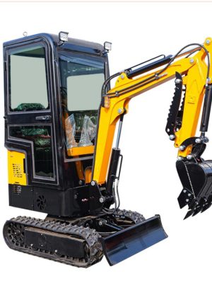 MS10H 1-Ton Mini Excavator with Cab – 13.5 HP Gasoline with Thumb Clip