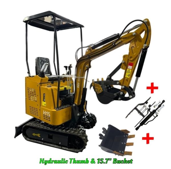 AGT H15 1.5 ton 13.5HP RATO Mini Excavator with pilot control system - Image 2